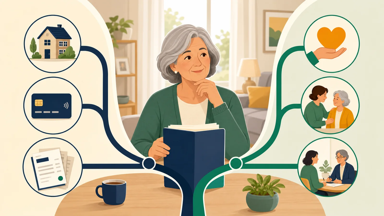 Illustration comparing the two types of lasting power of attorney